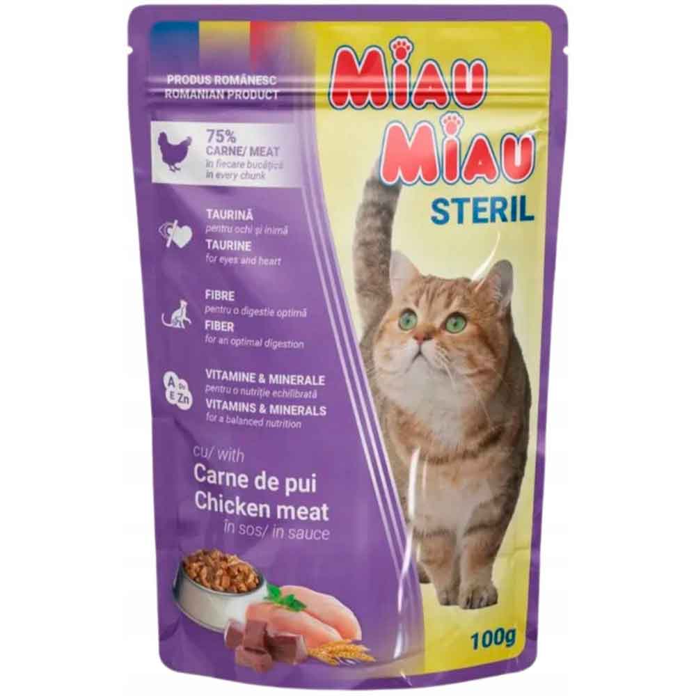 Miau Miau Kısır Kedi Konservesi Tavuklu 100 Gr